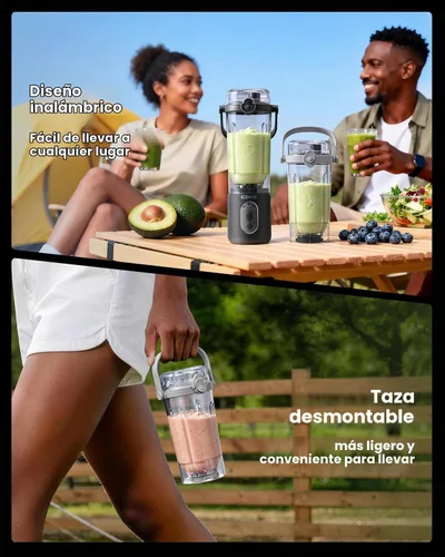 Vista 8 de GDOR Licuadora portátil, licuadora de batido inalámbrico Twist&Go 3