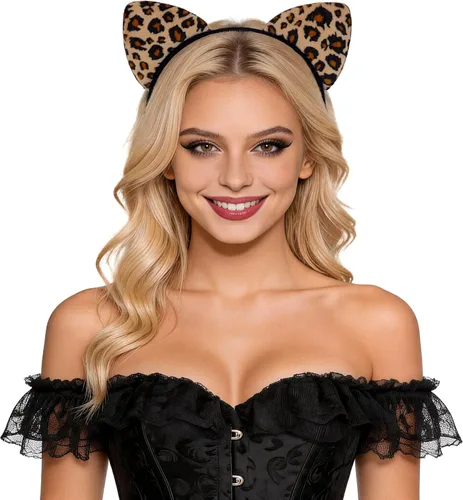 Vista 17 de Bonnie Z. Leonardo Diadema acolchada con orejas de gato A-Negro