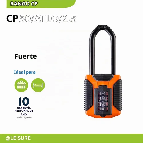 Vista 13 de Squire Candado de combinación resistente Grillete largo CP50ATLO/2.5 Candado todo terreno resistente a la intemperie