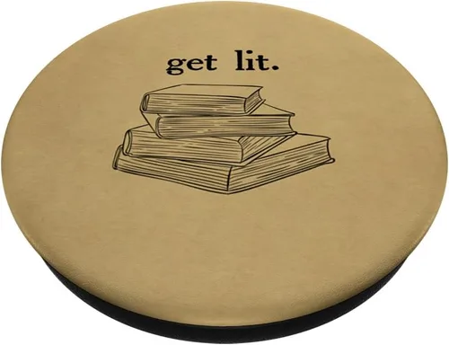 Vista 2 de Get Lit Reading Book Nerd Literatura divertida Profesor de inglés PopSockets PopGrip: Agarre intercambiable para teléfonos y tabletas PopSockets