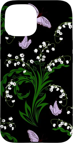 Vista 6 de Lily of The Valley and Butterflies Vintage Cottage Garden Case for iPhone 17