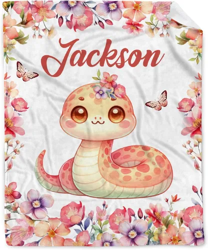 Vista 10 de Manta de bebé personalizada con ciervos florales, manta personalizada de ciervos con nombre para bebé, manta de recepción personalizada de ciervos