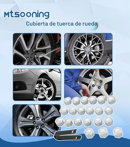 Vista 4 de 21Pcs Car Wheel Nut Caps,21mm Universal Nut Lug Cover Plateado