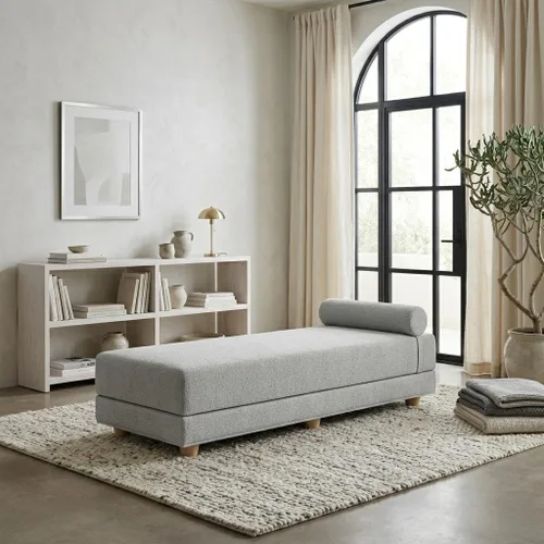 Vista 9 de Jaxx Alon Daybed - Tumbona plegable con colchón de espuma viscoelástica de primera calidad, tamaño Queen, fabricado en los Estados Unidos