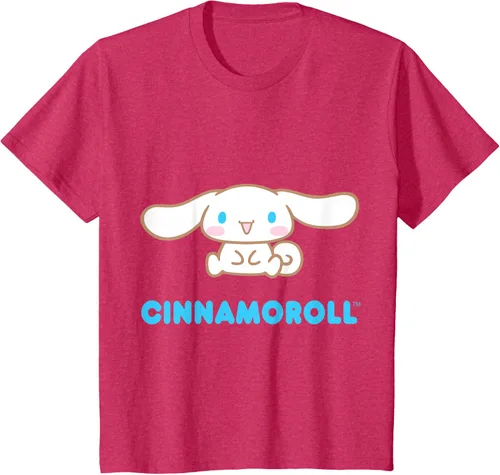 Vista 84 de Cinnamoroll Character Front and Back T-Shirt S Negro
