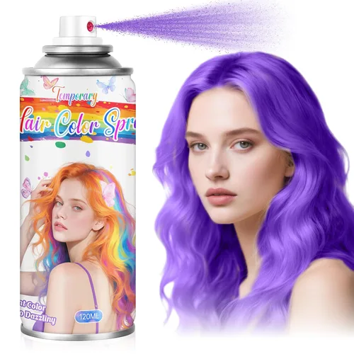 Vista 9 de Spray de color gris para el cabello – Tinte temporal para mujeres, niños