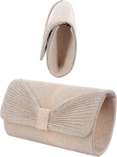 Vista 3 de Naimo - Deslumbrante bolsa pequeña de solapa, con cadena desmontable para eventos nocturnos.