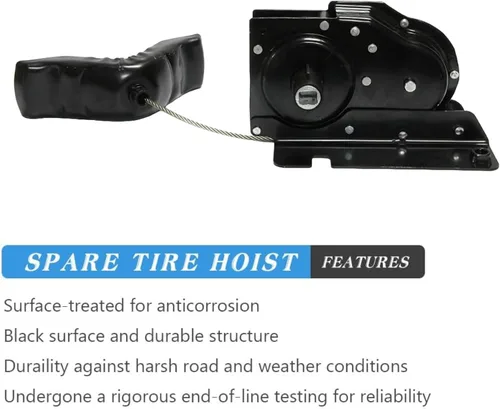 Vista 2 de A ABIGAIL Conjunto de portador de cabrestante de neumático de repuesto compatible con Ford F250 F350 Super Duty F450 F550 1999-2007 Reemplaza