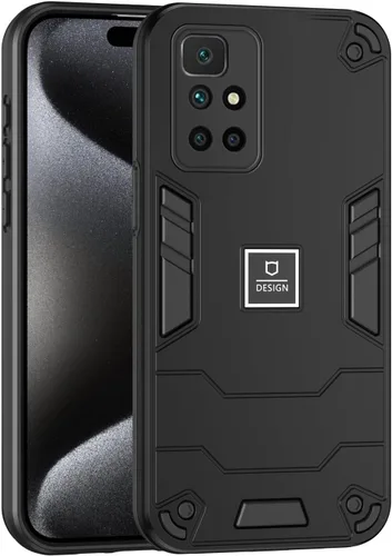 Vista 221 de Funda compatible con Redmi A1, compatible con Redmi A2 2 en 1 [PC dura + TPU], funda de teléfono negra