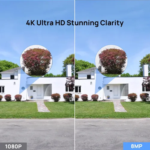 Vista 9 de VIKYLIN 8MP Full Color PoE IP Camera Outdoor with F1.0 Large Aperture Lens Cool white/8MP