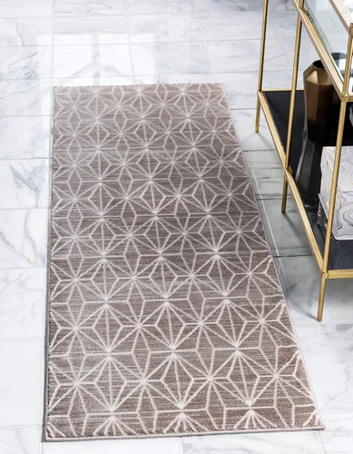 Vista 35 de Unique Loom Uptown Collection by Jill Zarin Collection - Alfombra geométrica moderna azul (1' 8 x 1' 8)