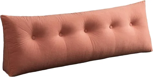 Vista 13 de Almohada de cuña para dormir, cabecero de espalda, cojín triangular largo, almohadas de lectura para sentarse en la cama para adultos con funda