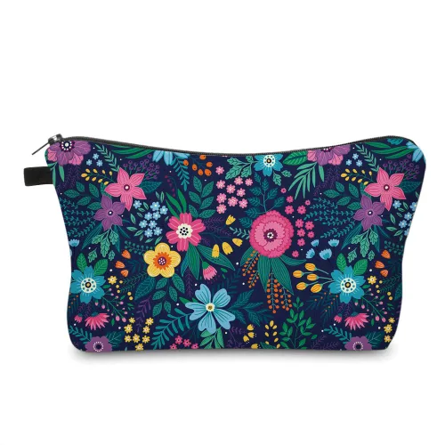 Vista 4 de FITINI Bolsa de maquillaje de aguacate de viaje, pequeña bolsa organizadora de cosméticos portátil para mujeres y niñas, con cremallera