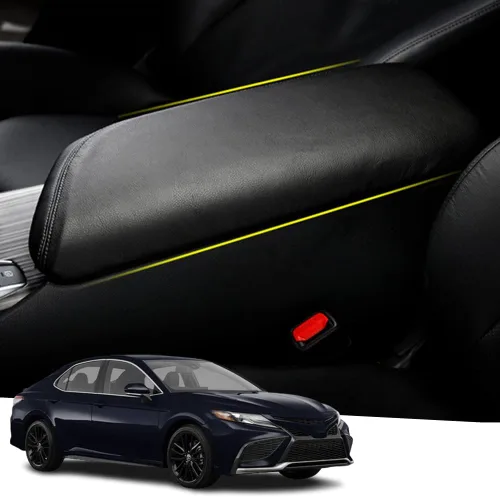 Vista 83 de Great-luck Funda de cuero para consola central, almohadilla para reposabrazos, accesorios de cubierta de caja (costuras rojas) para BMW X1 2023 2024
