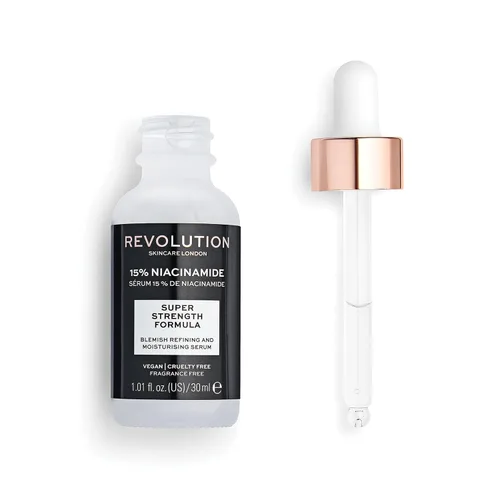 Vista 2 de Revolution Skincare - Suero refinador de poros y manchas de niacinamida al 15%, se dirige a manchas y poros grandes, vegano y libre de crueldad