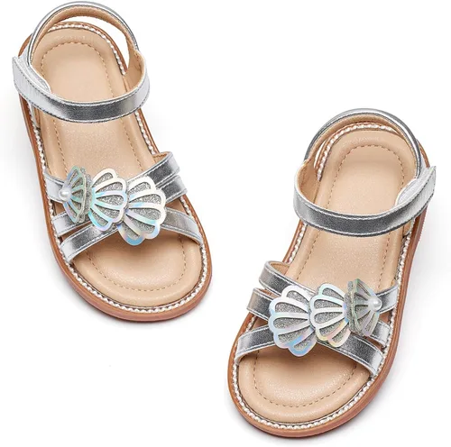 Vista 14 de Kiderence Sandalias de niña de las flores para niñas pequeñas, zapatos de Ck303 Oro