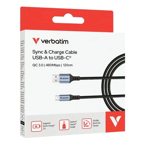 Vista 2 de SYNC & CHARGE USB A TO C 18W 120 CM