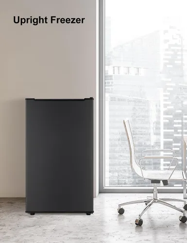 Vista 9 de Congelador vertical de 3.2 pies cúbicos Mini Congelador con Puerta Reversible - Congelador Vertical con Termostato Ajustable de 3 Niveles