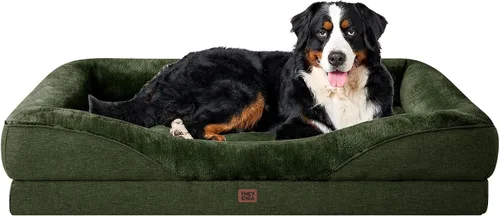 Vista 17 de EHEYCIGA Cama ortopédica para perros medianos, sofá cama de espuma viscoelástica con lados, forro impermeable y funda extraíble lavable, sofá