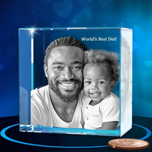 Vista 2 de ArtPix 3D Foto de Cristal, Regalos Personalizados de Navidad para Mujeres, Esposa, Ella, Él, Hombres, Esposo, Abuela, Gran Regalo Personalizado