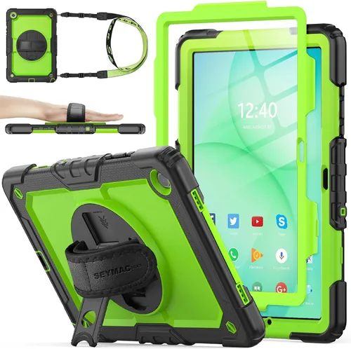 Vista 10 de SEYMAC stock Funda para Samsung Galaxy Tab A8 de 10.5 pulgadas, funda de protección contra caídas de cuerpo completo con protector de pantalla