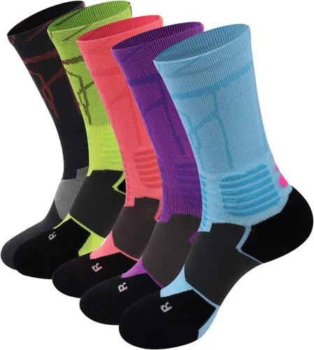 Vista 2 de Disile Elite Basketball Socks, Cushioned Athletic Sports Crew Socks for Men & Women