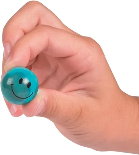 Vista 2 de Fun Express - Mini bolas de rebote con cara sonriente de neón - Juguetes - Pelotas - Bolas rebotantes - 144 piezas