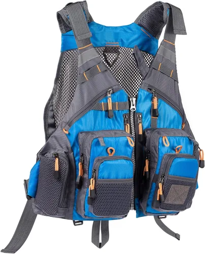Vista 14 de Bassdash - Chaleco de pesca con mosca de múltiples bolsillos, tamaño ajustable, regalo para hombres y mujeres