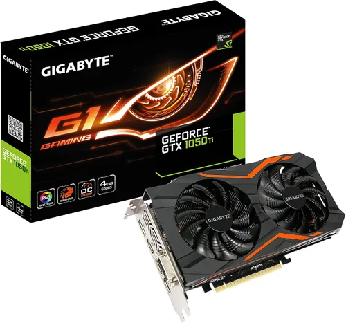 Vista 11 de Tarjeta gráfica Gigabyte Geforce GTX 1050 Ti Windforce (GV-N105TWF2OC-4GD)
