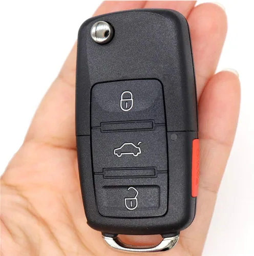 Vista 6 de 4 botones de repuesto para llave de coche con mando a distancia para VW Jetta Passat Golf Beetle Conejo GTI CC EOS llavero