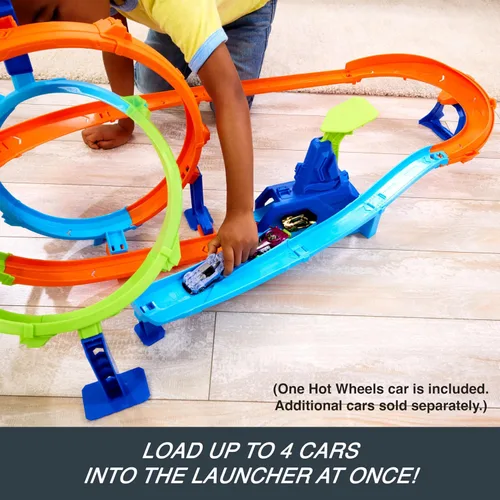 Vista 3 de Hot Wheels Pista de acción Juguete Stunt Track Spear and Crash 4+