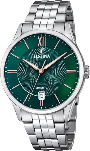 Vista 2 de Festina Reloj clásico de acero F204257 para hombre, pulsera, pulsera, Pulsera