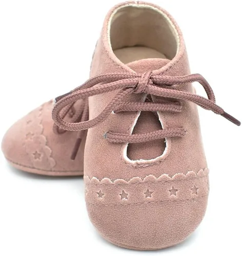Vista 4 de Dukars Mocasines de suela suave con cordones para bebés y niñas