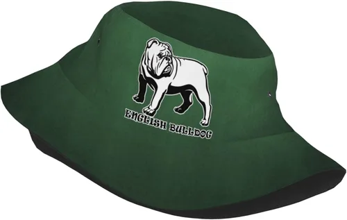 Vista 3 de Sombreros de pescador Bulldog Inglés para mujeres y hombres, cómodo sombrero de sol para vacaciones de verano, viajes a la playa al aire libre