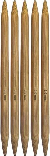 Vista 12 de Mdoker Agujas de tejer de bambú de doble punta de bambú carbonizado 7.9 pulgadas (7.9 in) de longitud para proyectos de hilo de tejer creativos