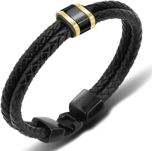 Vista 2 de Joyería navideña para niño, regalo de árbol de la vida, pulseras trenzadas de acero inoxidable, pulsera de Acción de Gracias, pulseras de cuero
