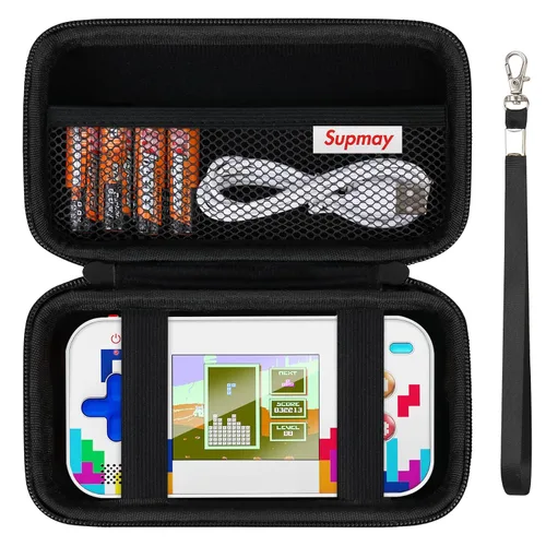 Vista 14 de Supmay Funda rígida de viaje para My Arcade Tetris Pocket Player Pro, juegos de rompecabezas estratégicos, funda protectora de consola