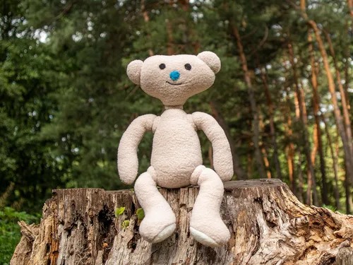 Vista 2 de Oso Alpha de Peluche Hecho a Mano Juguetes de Peluche de Terror de 11 Pulgadas