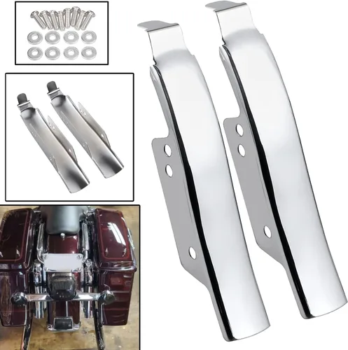 Vista 4 de 1 par de tiras cromadas para guardabarros traseros para Harley Touring Road Glide Electra Glide Ultra Classic FLTR FLHRCI FLHRS 1993-2008