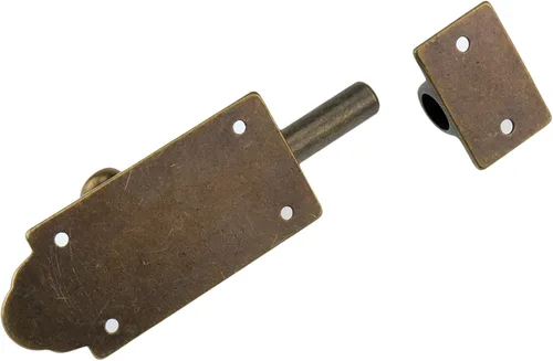 Vista 7 de Bronce latón antiguo barril cerrojo cerrojo 4 pulgadas cerradura deslizante seguridad deslizante con tornillos Hardware