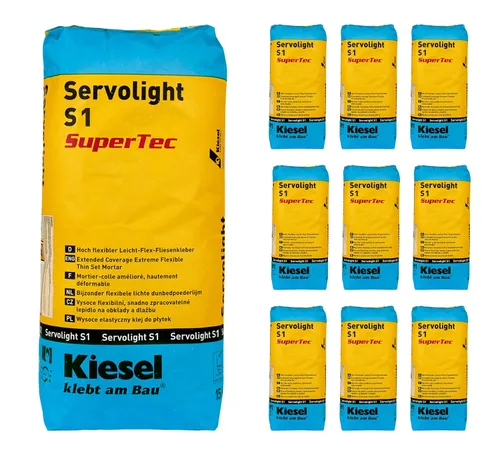 Vista 8 de Kiesel Servolight - Mortero modificado de polímero acrílico gris, bolsa de 33 libras (33.1 lbs), a base de cemento, altamente flexible, auto-curado