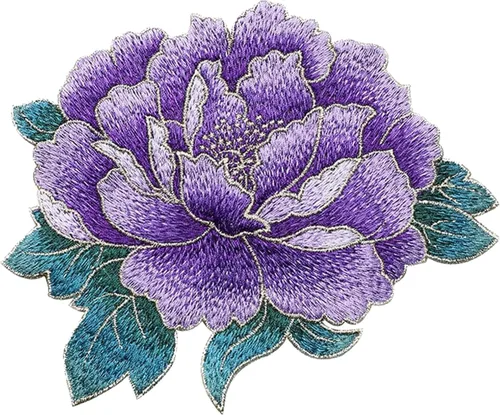 Vista 13 de 1 par de parches de peonía azul, apliques de flores para ropa de bricolaje, jeans Parches florales suaves para accesorios de ropa, decoración