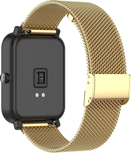 Vista 8 de Correa de malla metálica de acero inoxidable compatible con Fitpolo GTX12/ENOMIR GTX12/Tensky GTX12 Correa de reloj para mujeres y hombres, correa