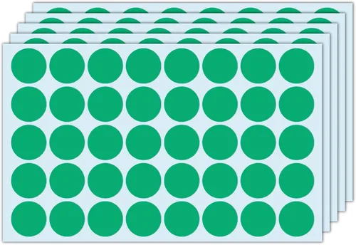 Vista 11 de 1000 unidades, 1 pulgada – calcomanías de punto azul, etiquetas adhesivas de puntos circulares redondos