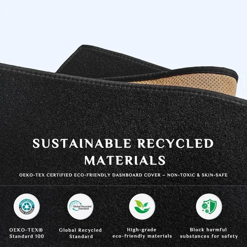 Vista 4 de Cobertor de tablero Antirreflejos, protección solar, a prueba de polvo, UV-Proof Coberturas de tablero para interior de auto, compatible