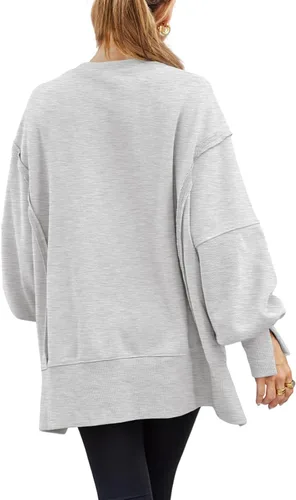 Vista 4 de AUTOMET Womens Oversized Crewneck Sweatshirts Casual Long Sleeve Shirts Loose Fit Hoodies 2024 Winter Outfits Fashion Clothes