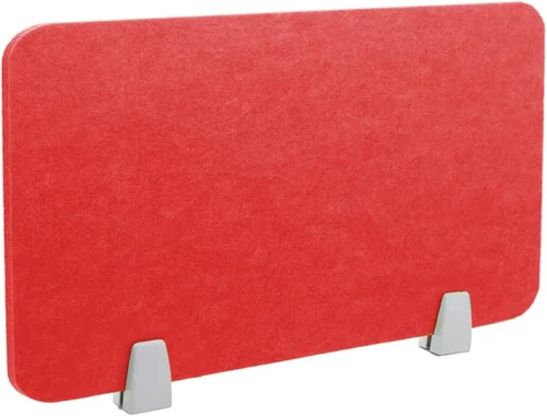 Vista 19 de Icegrey Divisor acústico de escritorio, panel de privacidad, escritorio extraíble absorbente de sonido con 2 clips para centros de llamadas de Beige