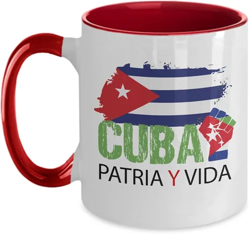 Vista 4 de Cafecito de Cuba Taza de café - Cuba Patria y Vida - Orgullo Cubano - Soy Cuba