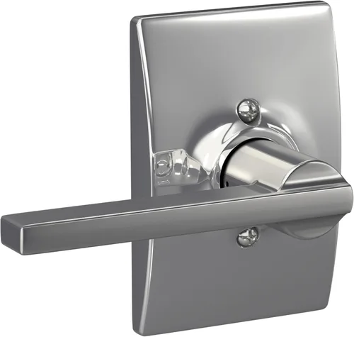 Vista 50 de Schlage F51A LAT 716 Latitude - Manija de puerta con bloqueo de entrada con llave, en acabado de bronce envejecido