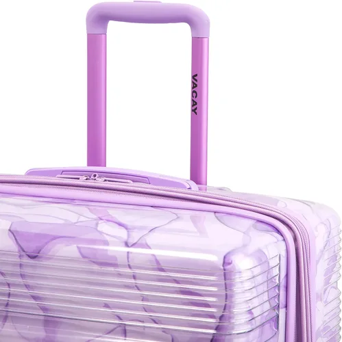 Vista 7 de Vacay Spotlight Clear Collections - Equipaje de rueda giratoria extensible y duro juego de 2 piezas 2028 campos de lavanda 2-Piece Set 2028